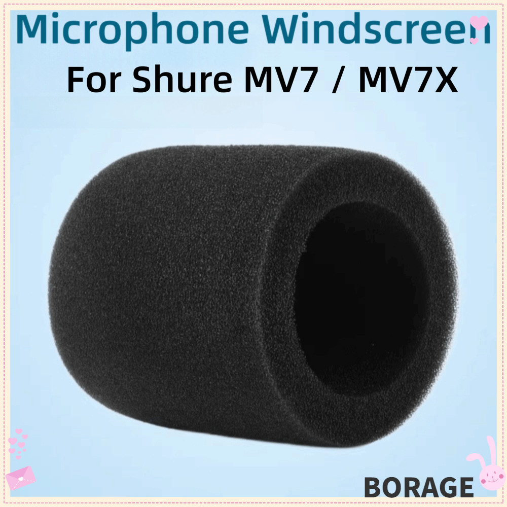 BORAG ไมโครโฟน Pop Filter, เปลี่ยนWindproof Mic ฝาครอบกระจก, Professional Flocked ฟองน้ําโฟมไมโครโฟน
