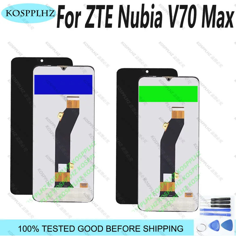 100% Test สําหรับ ZTE Nubia V70 Max จอแสดงผล LCD + หน้าจอสัมผัสสําหรับ ZTE Blade V70 MAX Z2467 หน้าจ