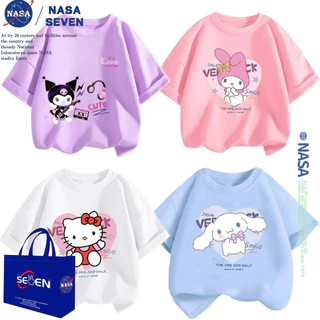 เสื้อยืดแขนสั้นน่ารักสำหรับเด็กหญิงและวัยรุ่น ไซส์ 100-170 ทำจากผ้าฝ้ายคุณภาพดี ออกแบบตามเทรนด์ใหม่ปี 2026