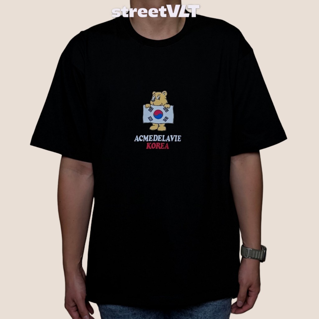 ADLV Bear สําหรับเสื้อยืดแขนสั้นเกาหลี Acme De La Vie Original