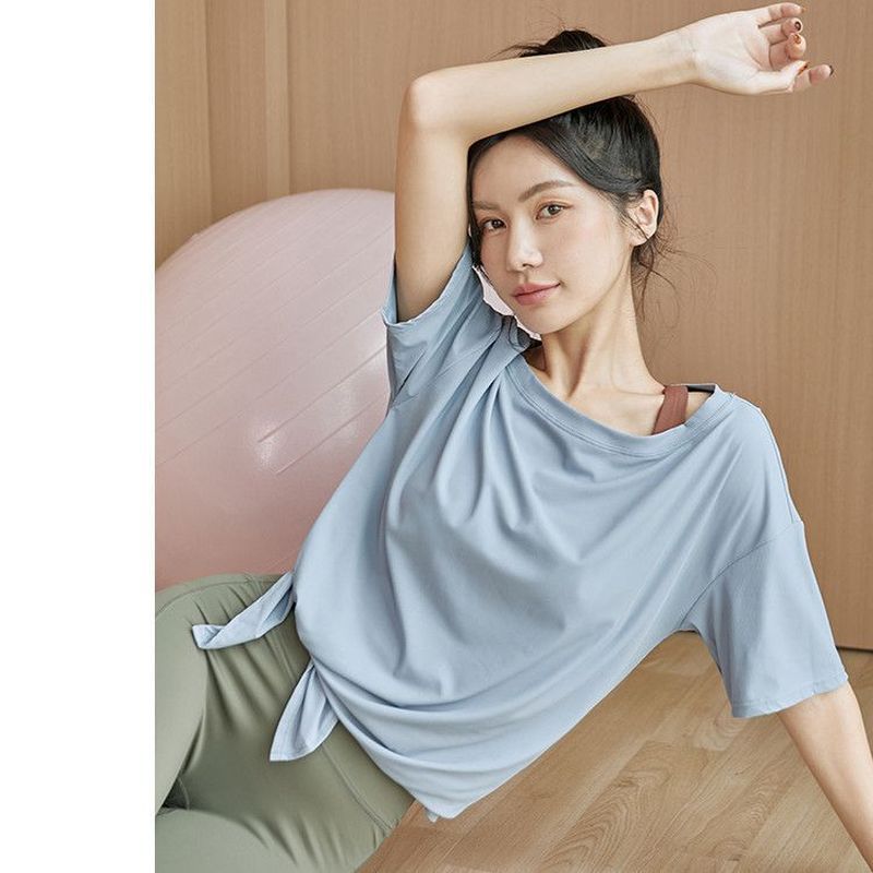 运动短袖女宽松 T恤速干跑步训练健身瑜伽服透气薄款圆领上衣春夏3.2Women's Loose Fit Sports Short Sleeve T-Shirt, Quick-Dry Runn Trai