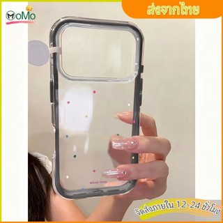 เคสไอโฟน 11 17 สำหรับ iPhone 17 16 11 13 15 14 12 Pro Max 17AIR 16 15 14 Plus ปก 2 in 1 ลายจุดสีสันสดใสเรียบง่าย