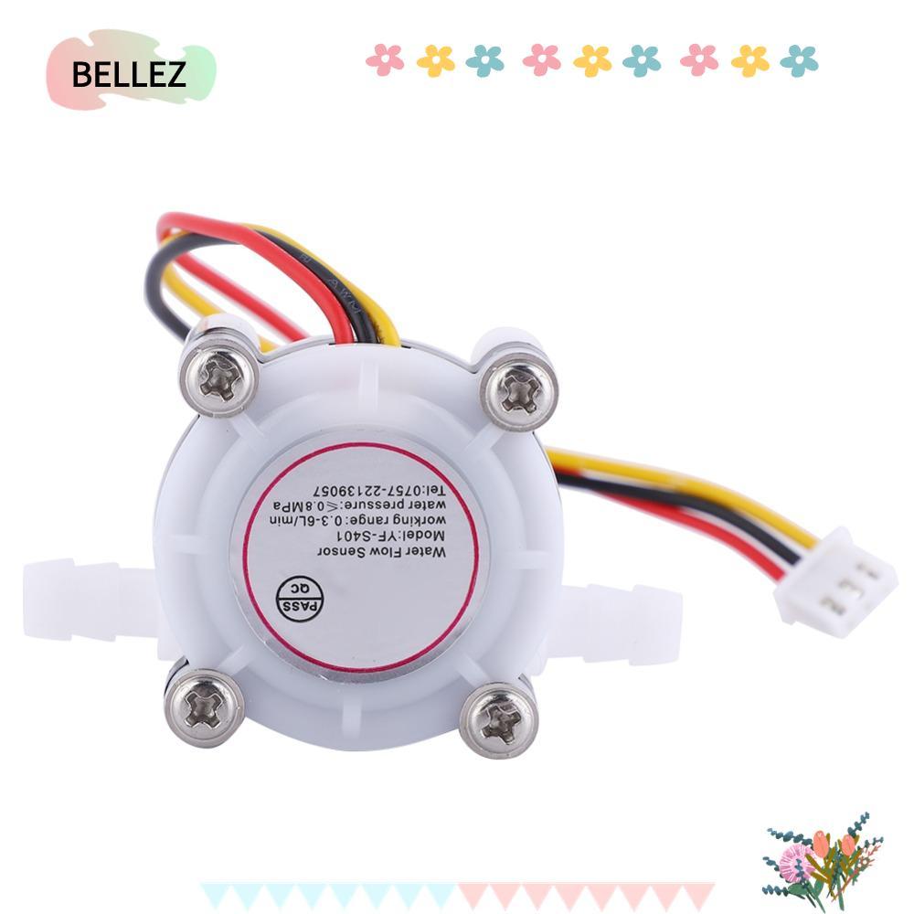 BELLEZ Water Hall Flow Sensor, YF-S401 สําหรับ 6 มม.ท่อ Water Flow Sensor, Hall Effect G1/4" 0.3-6L/