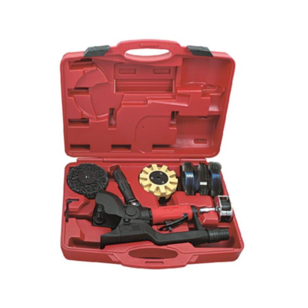 Hot Rust Paint Removal kit 4,000RPM 0.5HP สนิมเครื่องมือกําจัดสี Central-Vacuum ลวดล้อ Air เครื่องมื