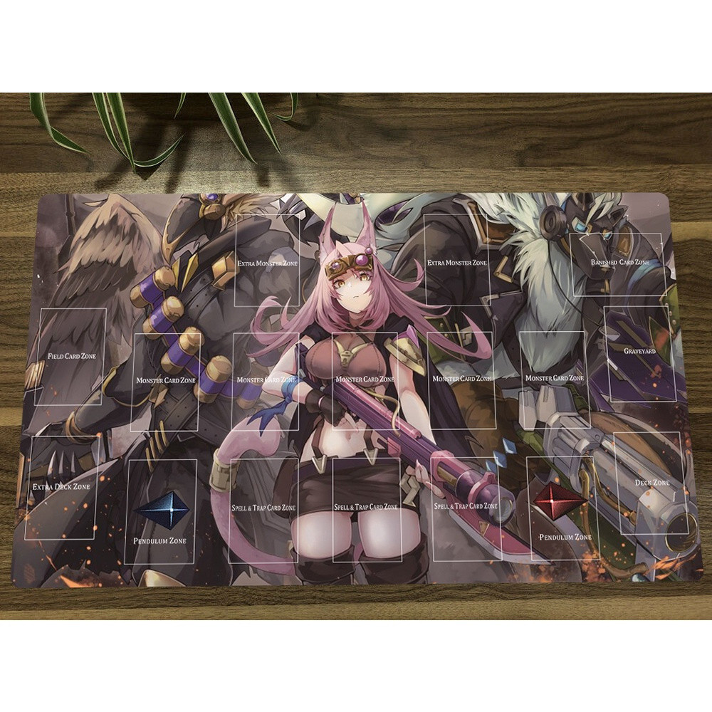 YuGiOh Tri-Brigade Ferrijit the Barren Blossom TCG Mat Trading การ์ดเกม CCG Playmat แผ่นรองเมาส์ยางโ