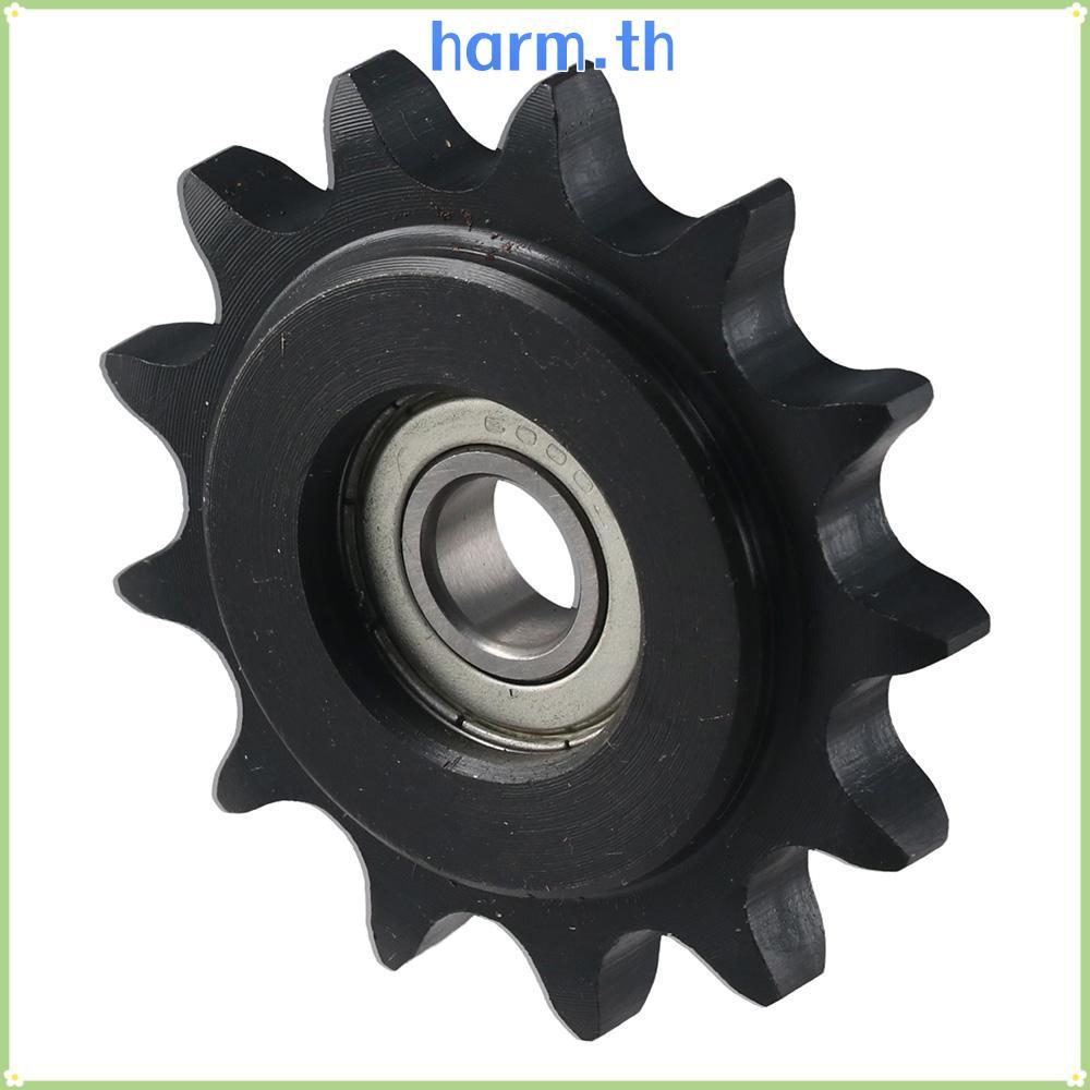 HARM Chain Idler Sprocket, 13 ฟัน C45 เหล็กคาร์บอนนูน Idler Gear, สีดําออกไซด์ 10 มม.Bore 1/2 "Pitch