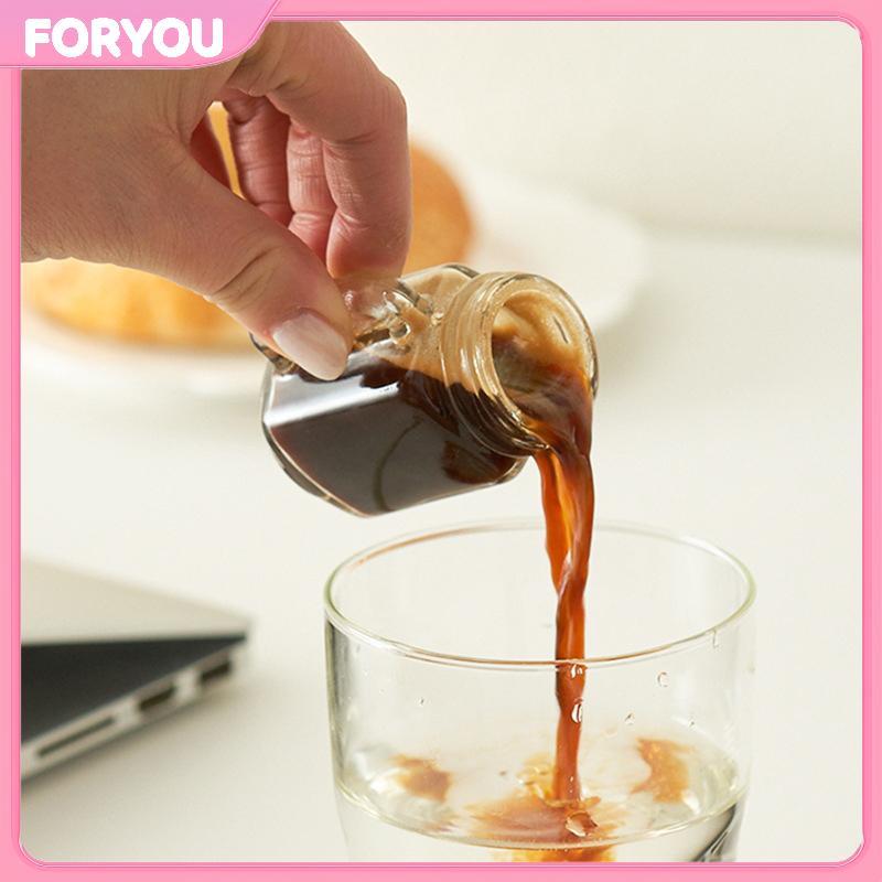 FORYOU Mini Mason Jar สําหรับ Jam Honey แบบพกพา Leakproof กาแฟนมน้ําผลไม้ขวดพร้อมฝาปิด Home Party Ba