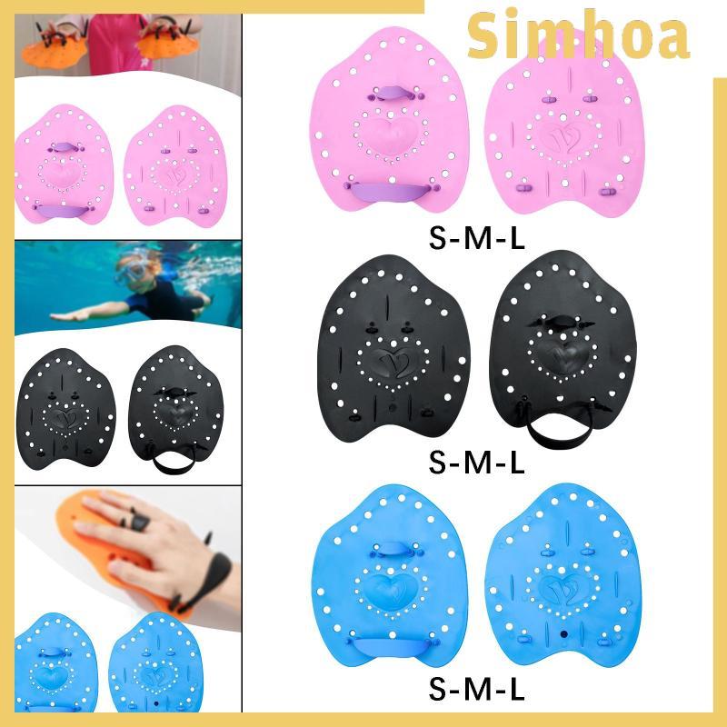 [SIMHOA] พายเรือว่ายน้ําสําหรับ Lap Swimming Silicone Paddle Training Gear พายมือว่ายน้ําสําหรับการฝ