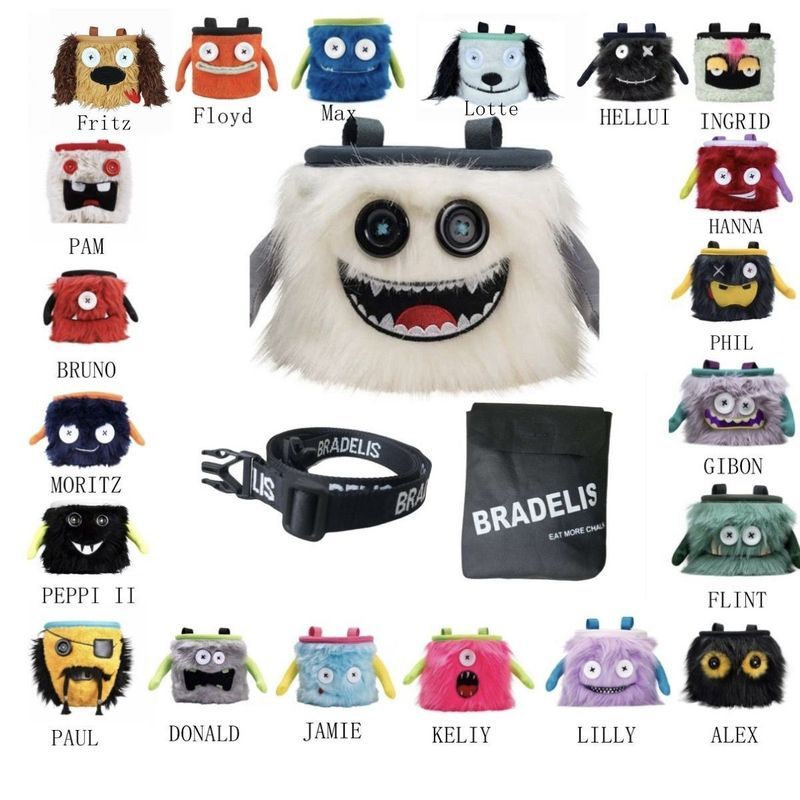 【พร้อมส่ง】น่ารักปีนผาจักรยานหัวกระเป๋าตุ๊กตากระเป๋าเอวกระเป๋าสา Rock Climbing Chalk Bag เด็กปีนเขา