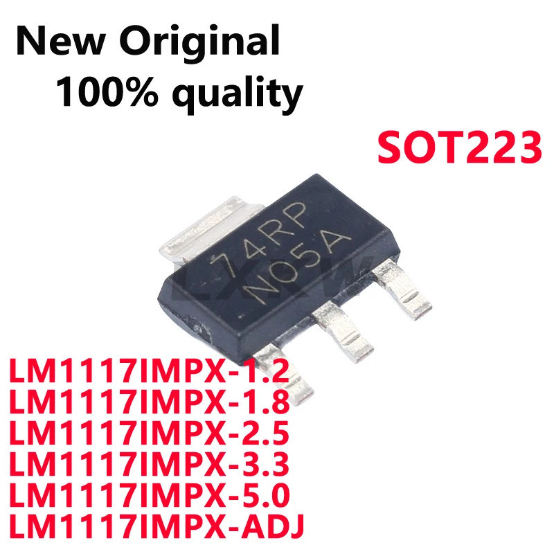 5PCS LM1117IMPX-1.2 LM1117IMPX-1.8 LM1117IMPX-2.5 LM1117IMPX-3.3 LM1117IMPX-ADJ SOT323 ในสต็อก
