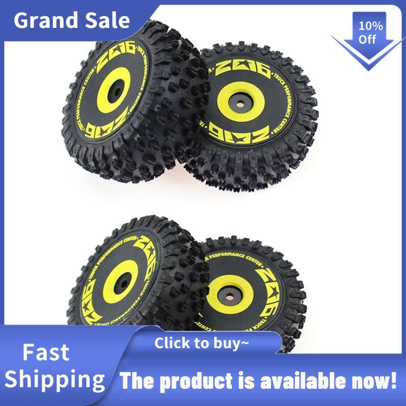 ยางล้อหน้าและล้อหลัง 4 ชิ้น Tyre สําหรับ 144001 144010 124016 124017 อะไหล่อะไหล่อัพเกรดรถ RC อุปกรณ