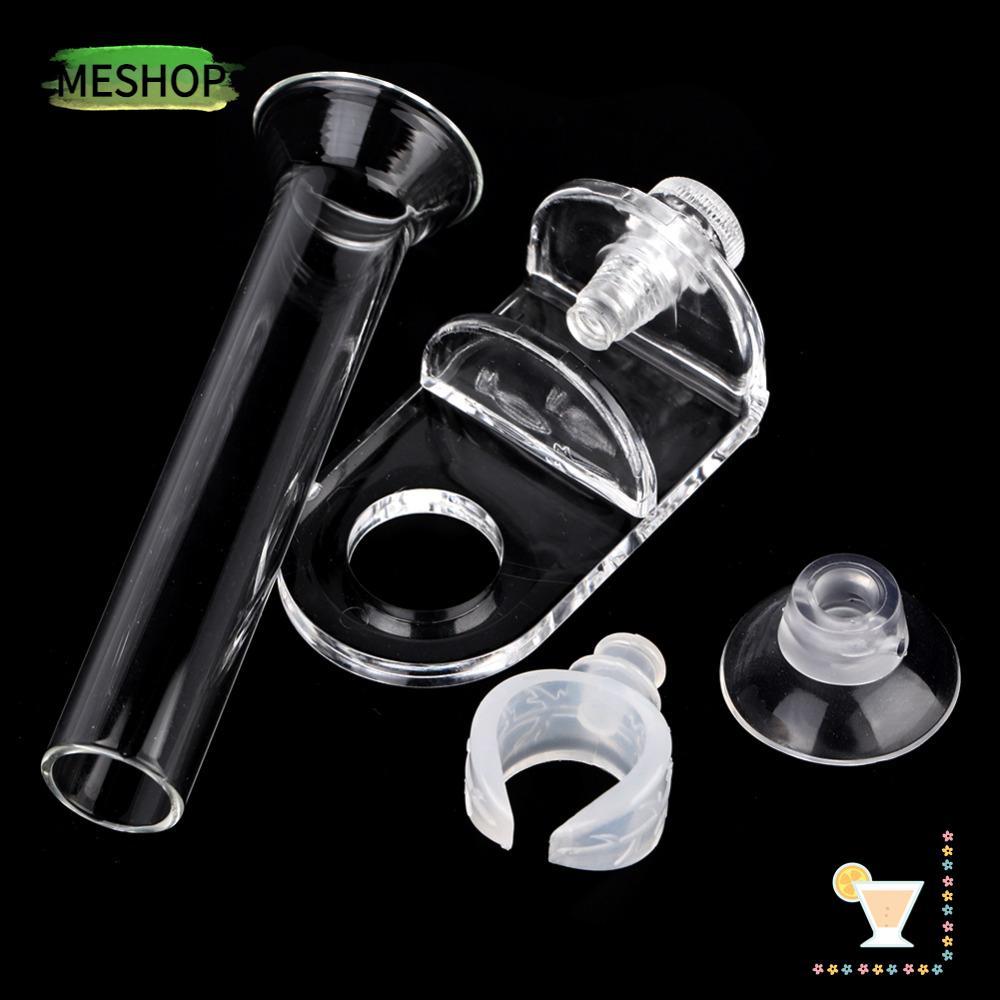 MESHOPTH หลอดให้อาหารตู้ปลา, วงเล็บยึด Leaf Shape Bracket ท่อป้อนกุ้ง, ทนทานความยาว 88 มม. Aquarium 