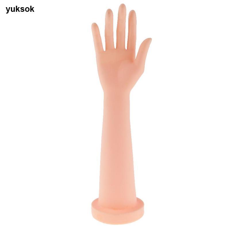 [ยูกสก] หุ่นมือถุงมือเครื่องประดับสร้อยข้อมือผู้ถือแสดงยืนตู้โชว์สีชมพู