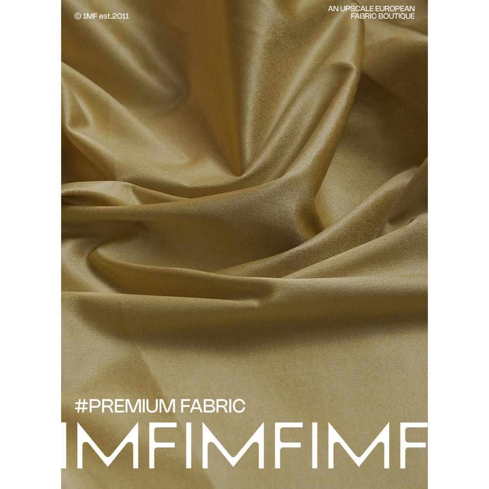 G & CC Cotton+Spandex Fabric Gold Solid Color Stretch Fleece Fabric Wide 140CM Italy Direct Mail