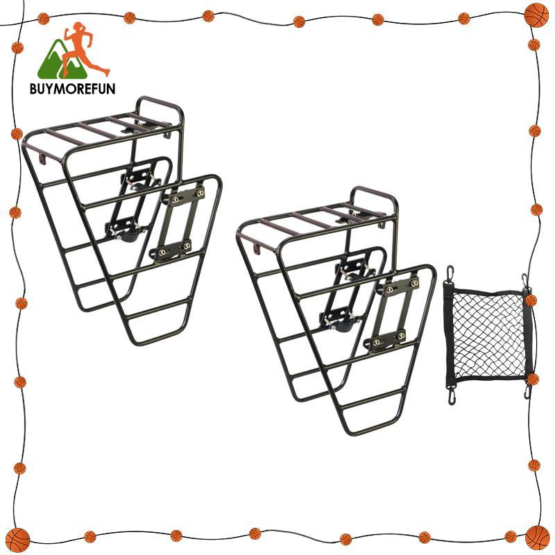 [ซื้อเพิ่มเติมสนุก] Bike Front Cargo Rack Heavy Duty Aluminium Alloy กระเป๋าเดินทางสําหรับส้อมด้านหน