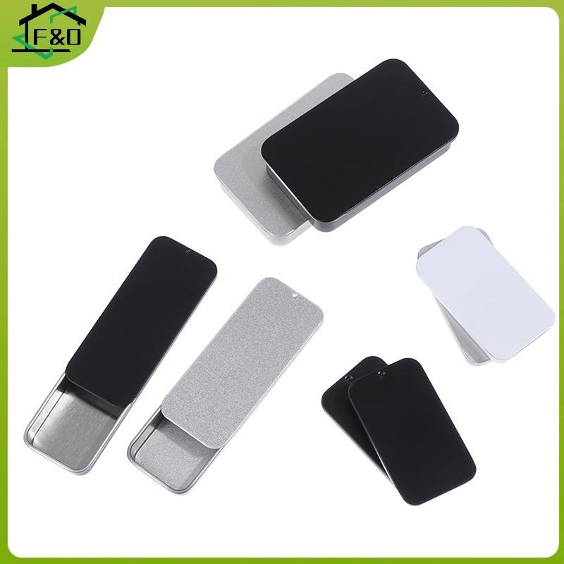 F&O 2 ชิ้นกล่องเหล็กวิลาดขนาดเล็ก push-pull Box solid balm Box โลหะ paaging Box .