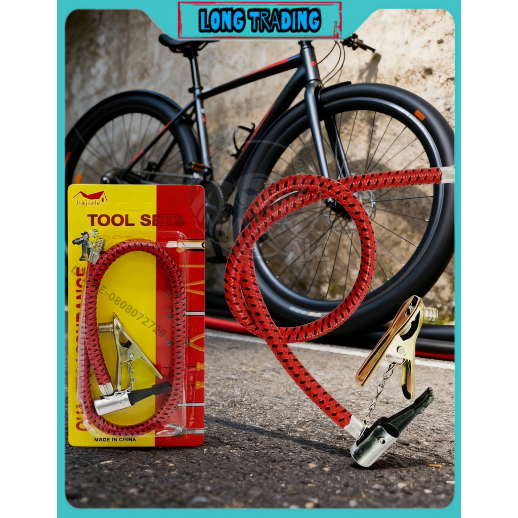 สายสูบลม L-1747 แพ็ค 1 เส้น สูบลมแบบใช้มือ และใช้เท้าเหยียบ ที่สูบลมพกพา(ปลีก)