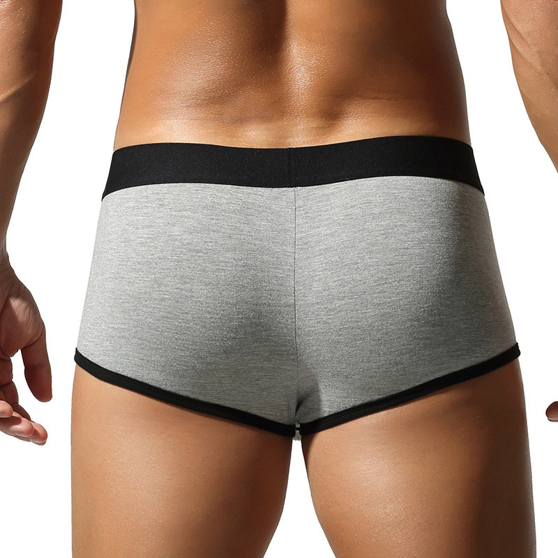 กางเกง boxer เอวต่ำดีไซน์เรียบ ระบายอากาศได้ดี ใส่สบายสำหรับผู้ชาย ราคา ถูกที่สุด ดีลบีเคเค แกลเลอรีภาพที่ 4
