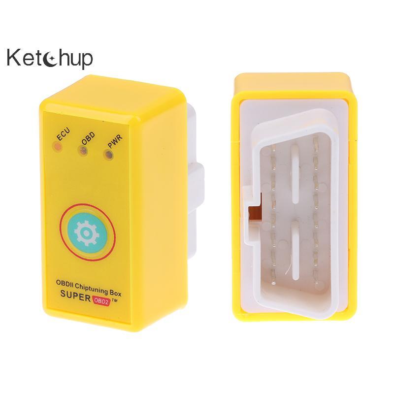 [Ktchup-t] 1 ชิ้น Super OBD2 รถชิปกล่องจูนปลั๊กและไดรฟ์เพิ่มเติม/แรงบิดมากกว่า As Nitro OBD2 ชิปปรับแต่งสําหรับยานพาหนะเบนซิน Nice