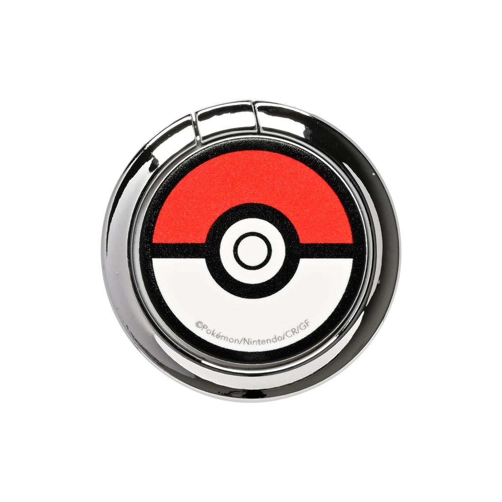 iFace Finger Ring Holder Pokémon Smartphone Ring, Slim Flat Type (Monster Ball) [iPhone/Android Comp