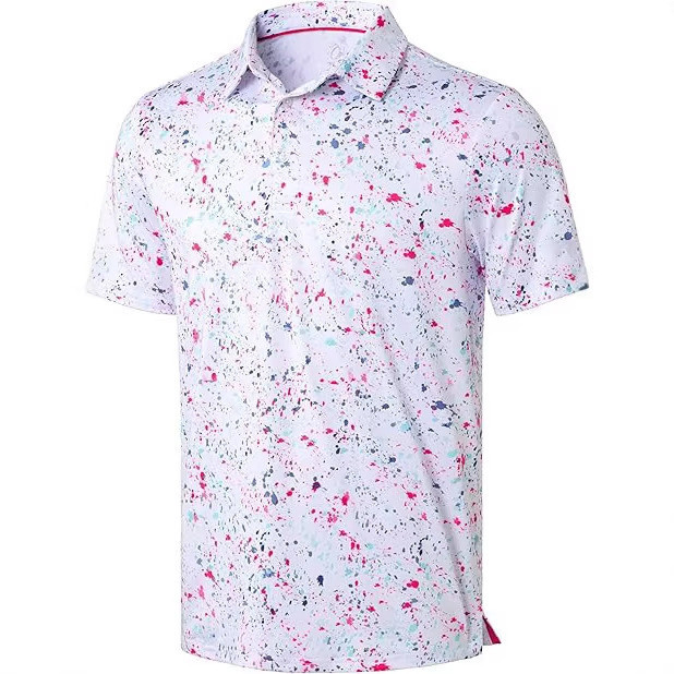 เสื้อโปโลแขนสั้นสำหรับผู้ชาย แห้งไว เหมาะสำหรับการเล่นกอล์ฟและสวมใส่ในชีวิตประจำวัน