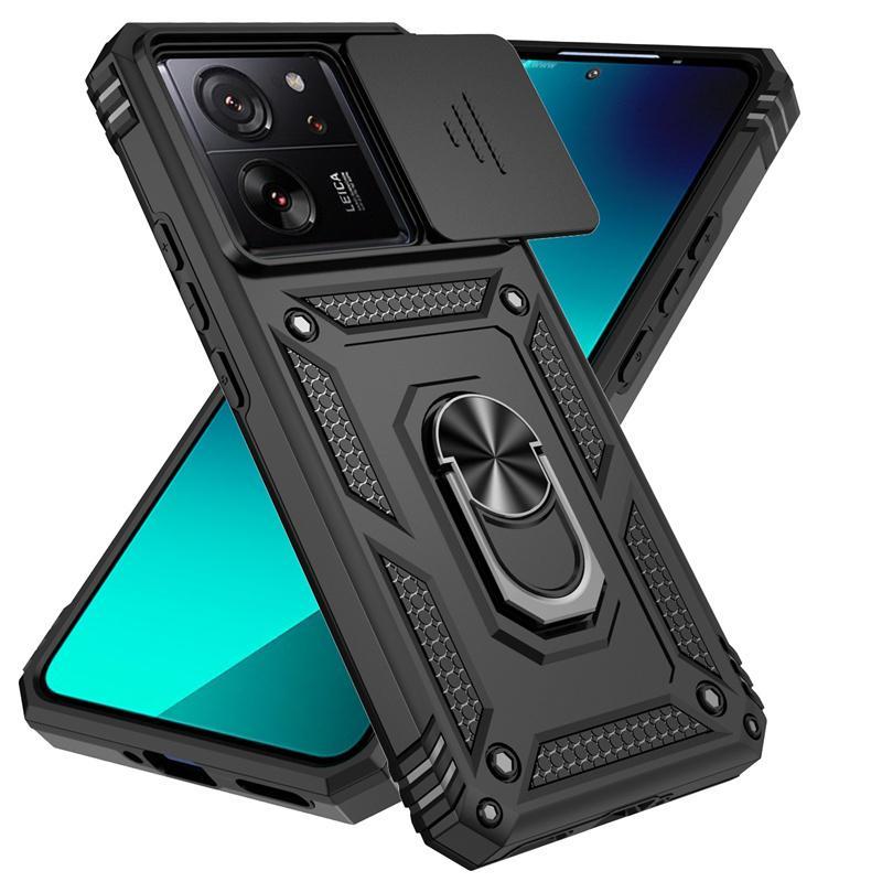 เหมาะสําหรับ Xiomi 13T 5G เคสโทรศัพท์รถผู้ถือแหวนแม่เหล็กเกราะกันกระแทก Coque สําหรับ Xiomi Mi 13T 1