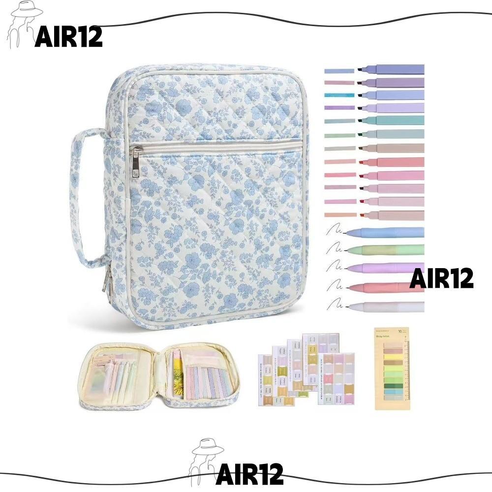 AIR Bible Cover Bag, Handle Floral Design Bible Cover ,กระเป๋าซิป Bible Journaling Kit Church