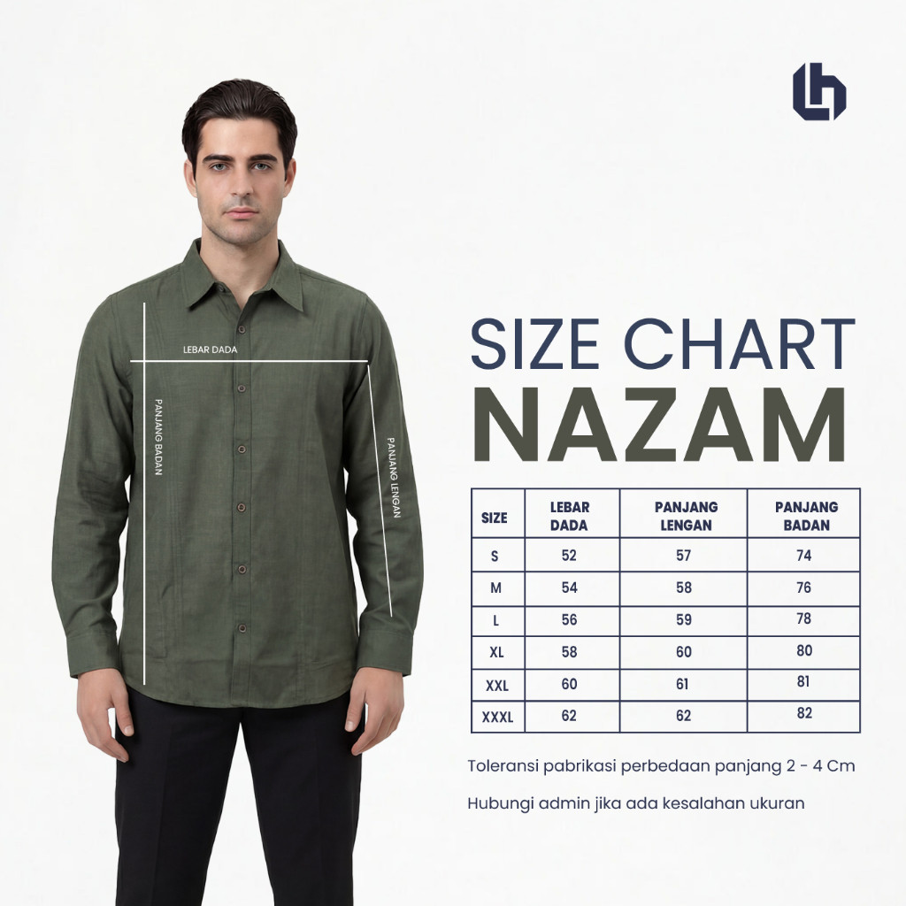 KATUN KEMEJA Luqman Hakim - Nazam Army - เสื้อเชิ้ตผู้ชายมุสลิมทําจากผ้าฝ้าย Oxford พรีเมี่ยม ม. ซัน