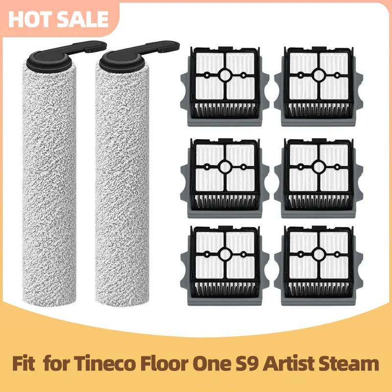 เข้ากันได้กับ Tineco Floor One S9 Artist Steam Lay-Flat แปรงสูญญากาศ Roller HEPA กรองอะไหล่อุปกรณ์เส