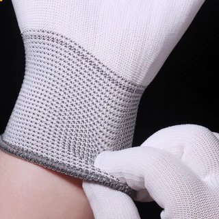 ถุงมือไนลอน PU คุณภาพสูง กันลื่นและแอนตี้สแตติก สำหรับงานซ่อมบำรุงและอิเล็กทรอนิกส์ ใส่สบาย ทนทาน พร้อมส่งฟรี