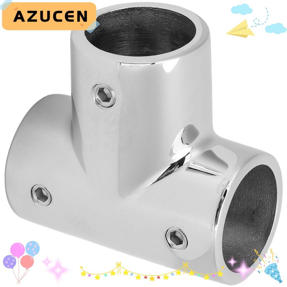 ขั้วต่อท่อ AZUCEN, Marine Grade 316 Stainless Boat Handrail Tee, Heavy-Duty Polishing 90 องศา Deck H