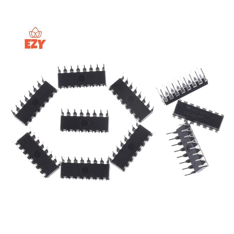 EZY 10PCS CD4017BE 4017 CD4017 Decade Counter Divider IC ใหม่