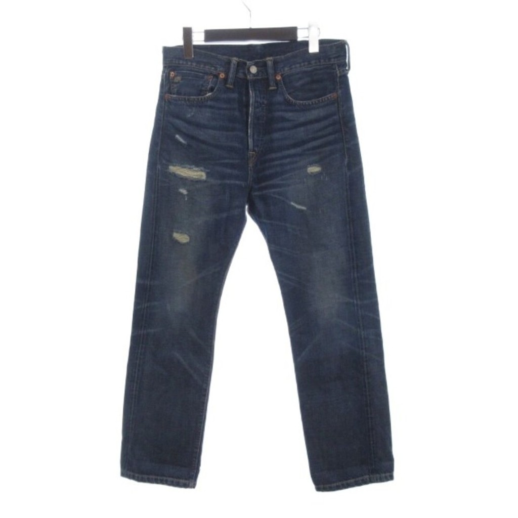 RRL Frye Jeans Damaged denim blue Direct from Japan Secondhand