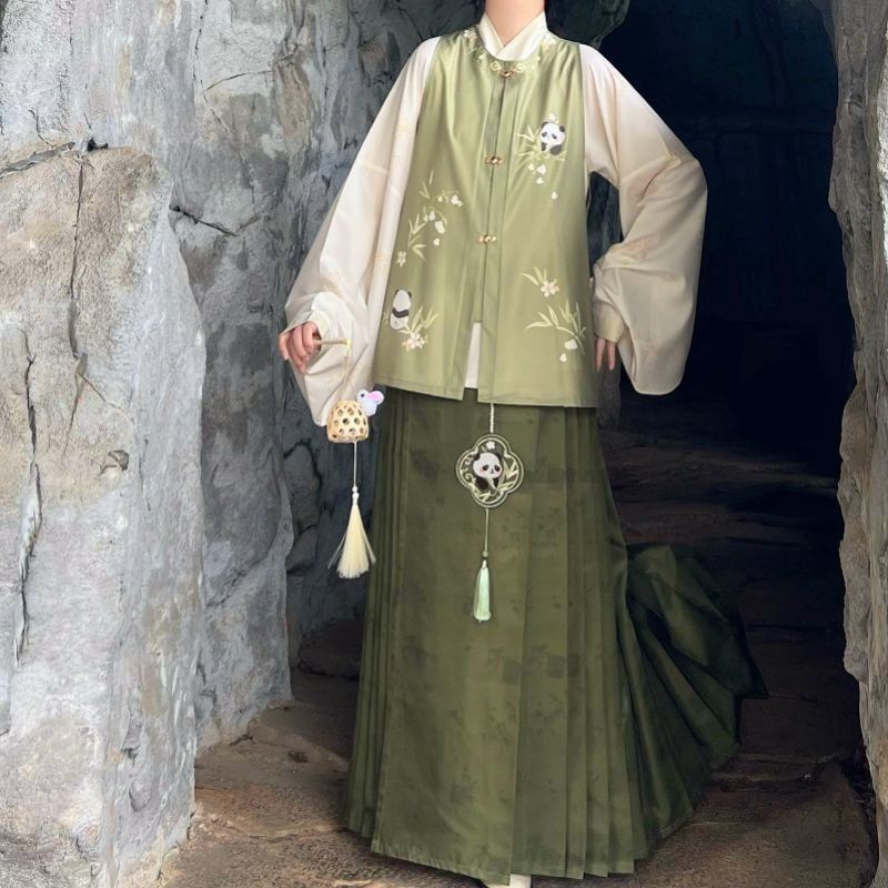 Cos Wu Xie ขนาดเล็กรอบคอสั้น Ratio COLLAR Cross COLLAR Pipa แขนเสื้อกระโปรงกะหล่ําปลี Hanfu ทุกวัน 2