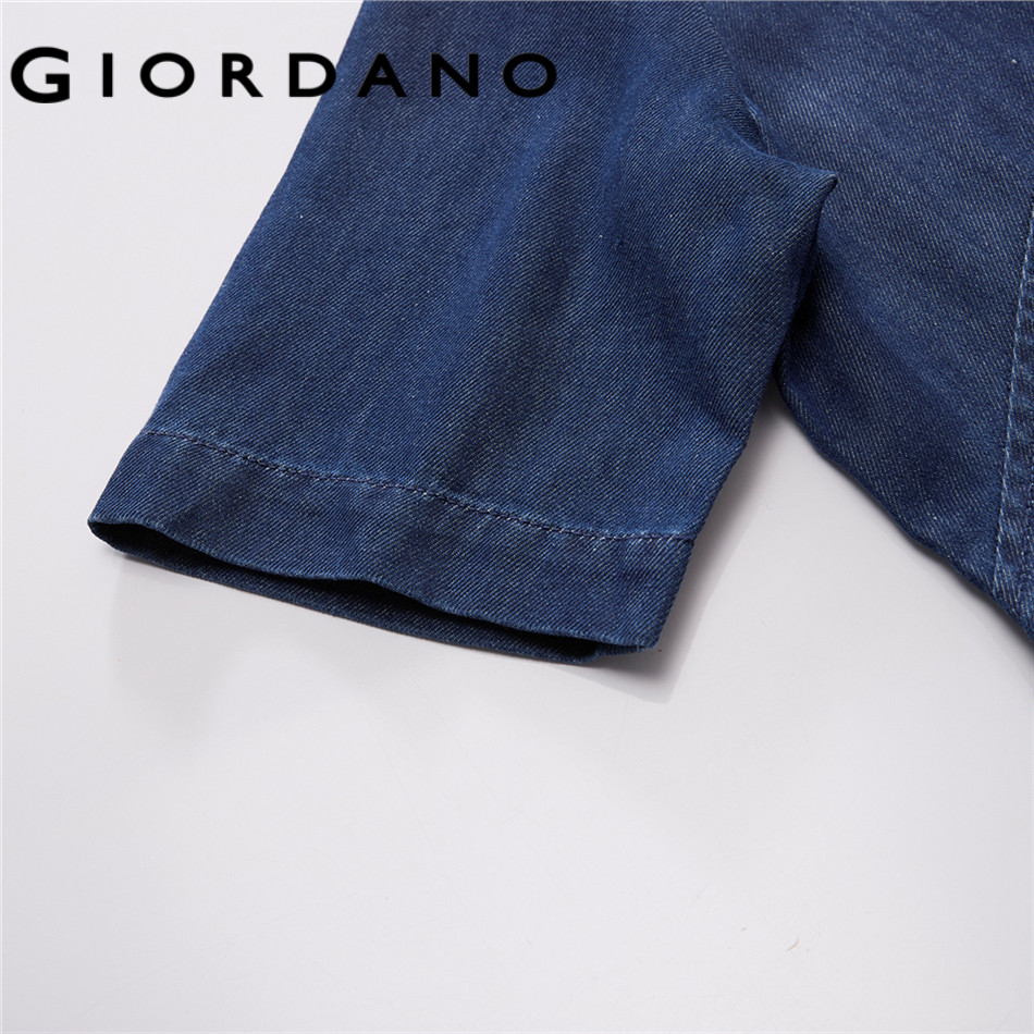 GIORDANO WOMEN Cooling half placket denim dress 13466276 ราคา ถูกที่สุด ดีลบีเคเค แกลเลอรีภาพที่ 7