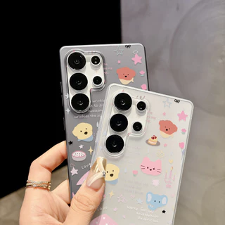 ลูกสุนัขน่ารัก เคสโทรศัพท์ For Samsung A27 A37 A57 S26 UItra A07 A17 A16 A06 A15 A35 A36 A55 A56 โปร่งใสแบบฝ้า เคส