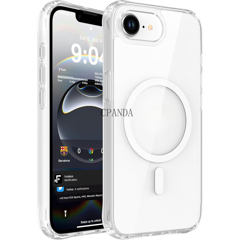 Magnetic Clear Case for iPhone 17e/iPhone 16e 6.1-Inch, [Military Grade Drop Protection] Non-Yellowi