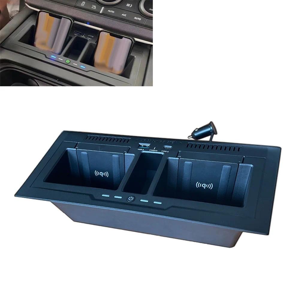 27W 1.5A รถ Wireless Fast Charger ถาด Pad สําหรับ Land Rover สําหรับ Defender 90 110 2020-2023 สําหร