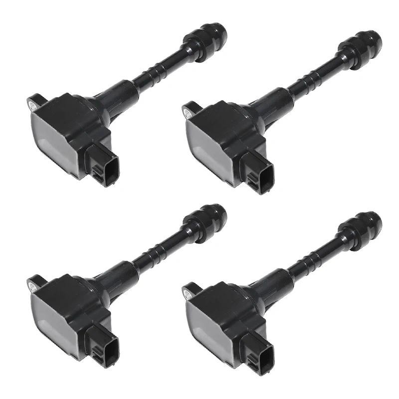คอยล์จุดระเบิด 4 ชิ้น UF351 สําหรับ NISSAN ALMERA N16 II SENTRA PRIMERA 224486N002 224486N015 224486