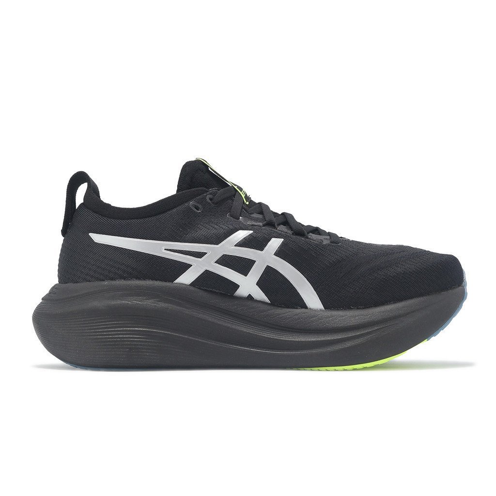 Asics Jogging Shoes GEL-Nimbus 27 Luxe Mens Bla Sier Platinum Series Cushioning Arthur Gum 1011C0300