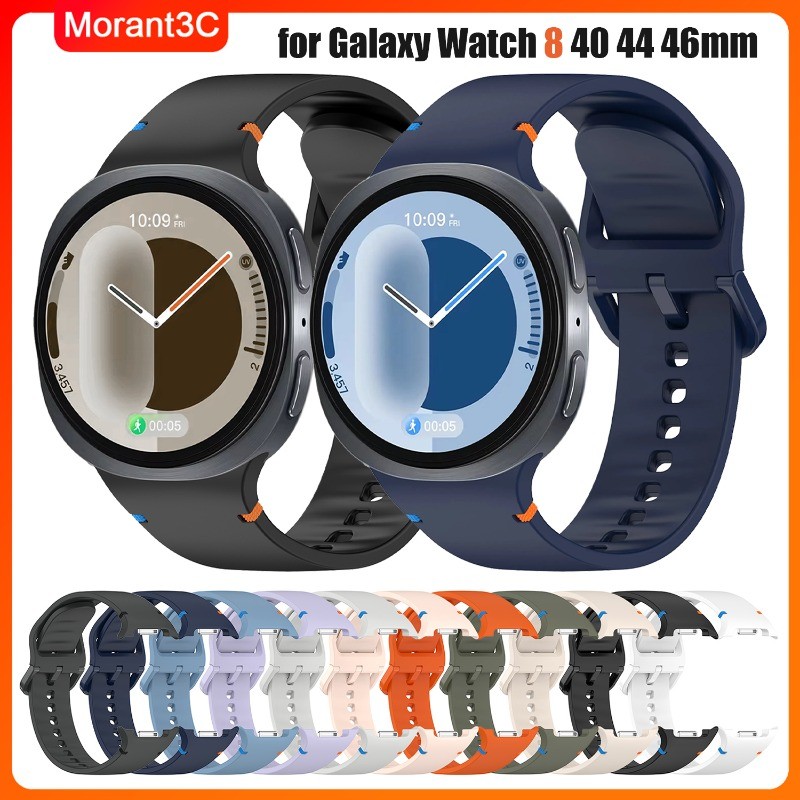 No Gaps สายซิลิโคนสําหรับ Samsung Galaxy watch 8/8 classic 44 มม.40 มม.46 มม.เปลี่ยนข้อมือเข็มขัดกีฬาสร้อยข้อมือ correa Galaxy watch8 Band