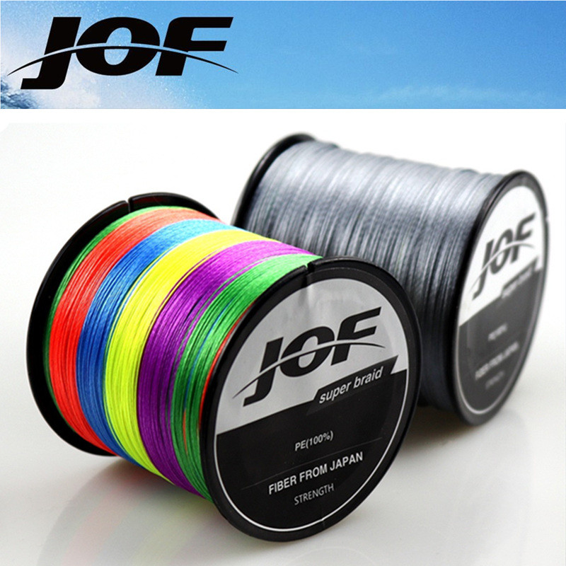 1000M/ 500M/ 100M JOF เอ็นตกปลา สายเบ็ดตกปลา PE สายถัก 4 เส้น ยาว 1000 เมตร แรงม้าสูง X4/X8/X9 PE4 P