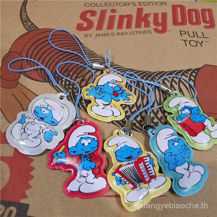 The Smurfs The Smurfs พวงกุญแจการ์ตูนจี้โทรศัพท์มือถือคอลเลกชัน BQA5