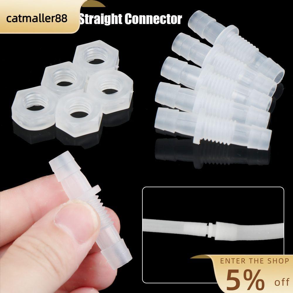 CATMALLER88 5 ชิ้นตัวเชื่อมต่อตรง Aquarium PP เจดีย์ข้อต่ออุปกรณ์ท่อ