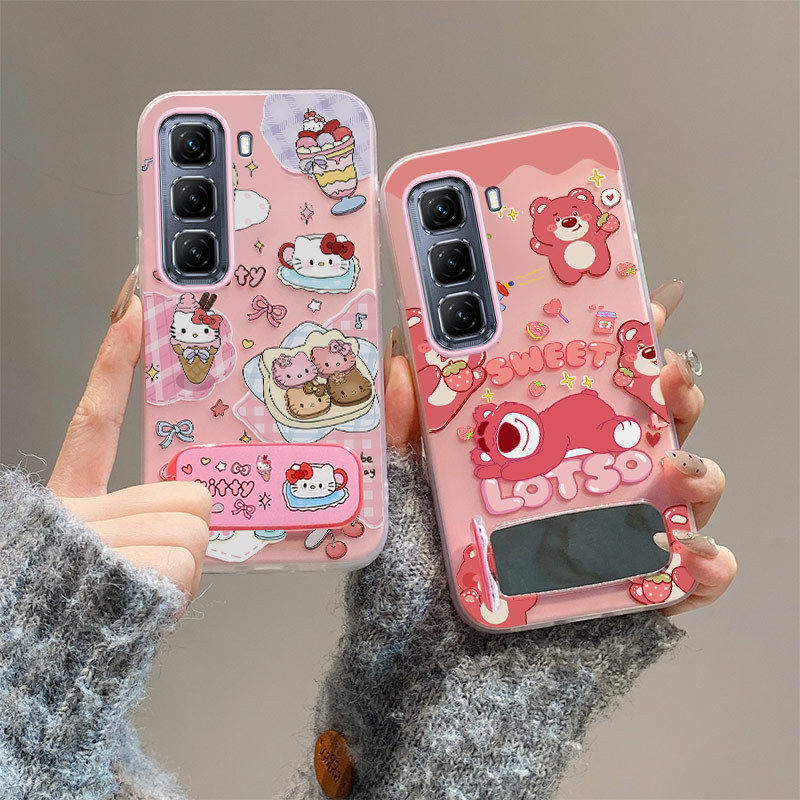 เคส infinix hot 50 4g infinix hot 50 pro 4g เคสขายึดกระจกเคสโทรศัพท์เยลลี่