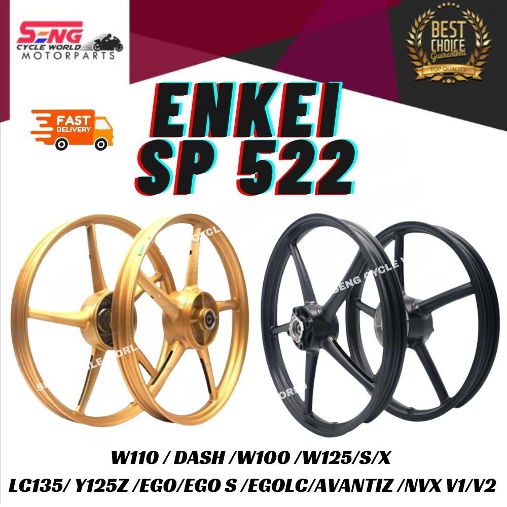 HONDA W110 / DASH / W100 / EX5 HIGH POWER / W125/S/X / YAMAHA LC135 SPORT RIM SET SP522-140/160-BLAC