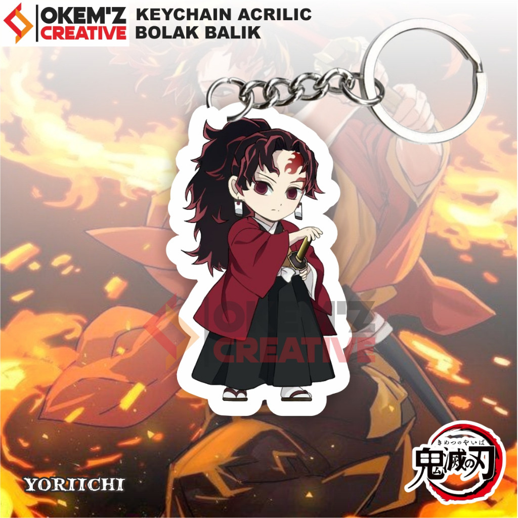 ของที่ระลึก Gantungan Kunci YORIICHI TSUGIKUNI อะนิเมะ Kimetsu ไม่มี Yaiba - Gantungan Kunci Anime D