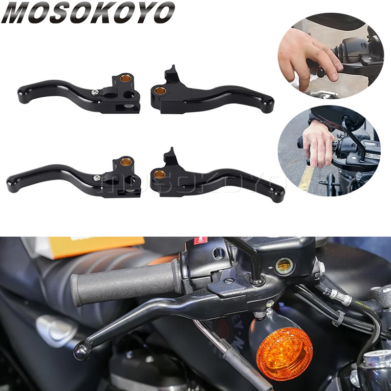 T4คันเบรคคลัทช์2-3นิ้วคันโยก5.3 "4.8" สำหรับ Harley Dyna Super Glide แบบกำหนดเอง fxdc fxdci fxdse FX