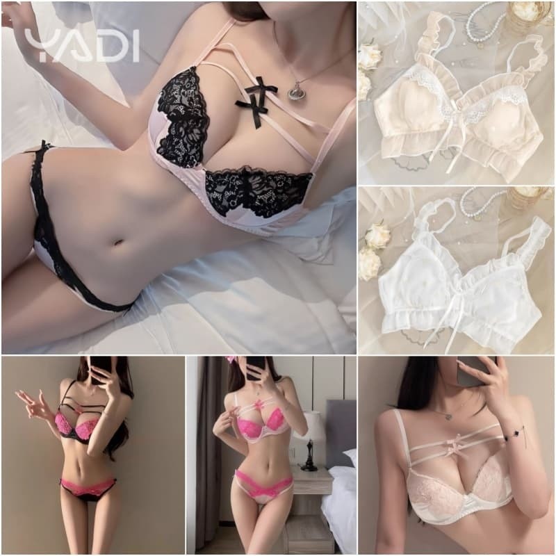 【YADI】💝ลดแรงสุด! น่ารักหวานใสชุดชั้นในลูกไม้ บางเบาสุดไม่มีกรอบ ใส่สบายไม่อึดอัด สำหรับสาวสวย✨