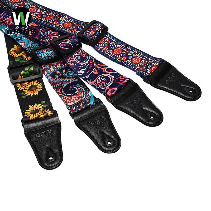 ODS Guitar Strap กีตาร์ไฟฟ้า Acoustic Sunflower Guitar Folk Guitar Bass Strap OD